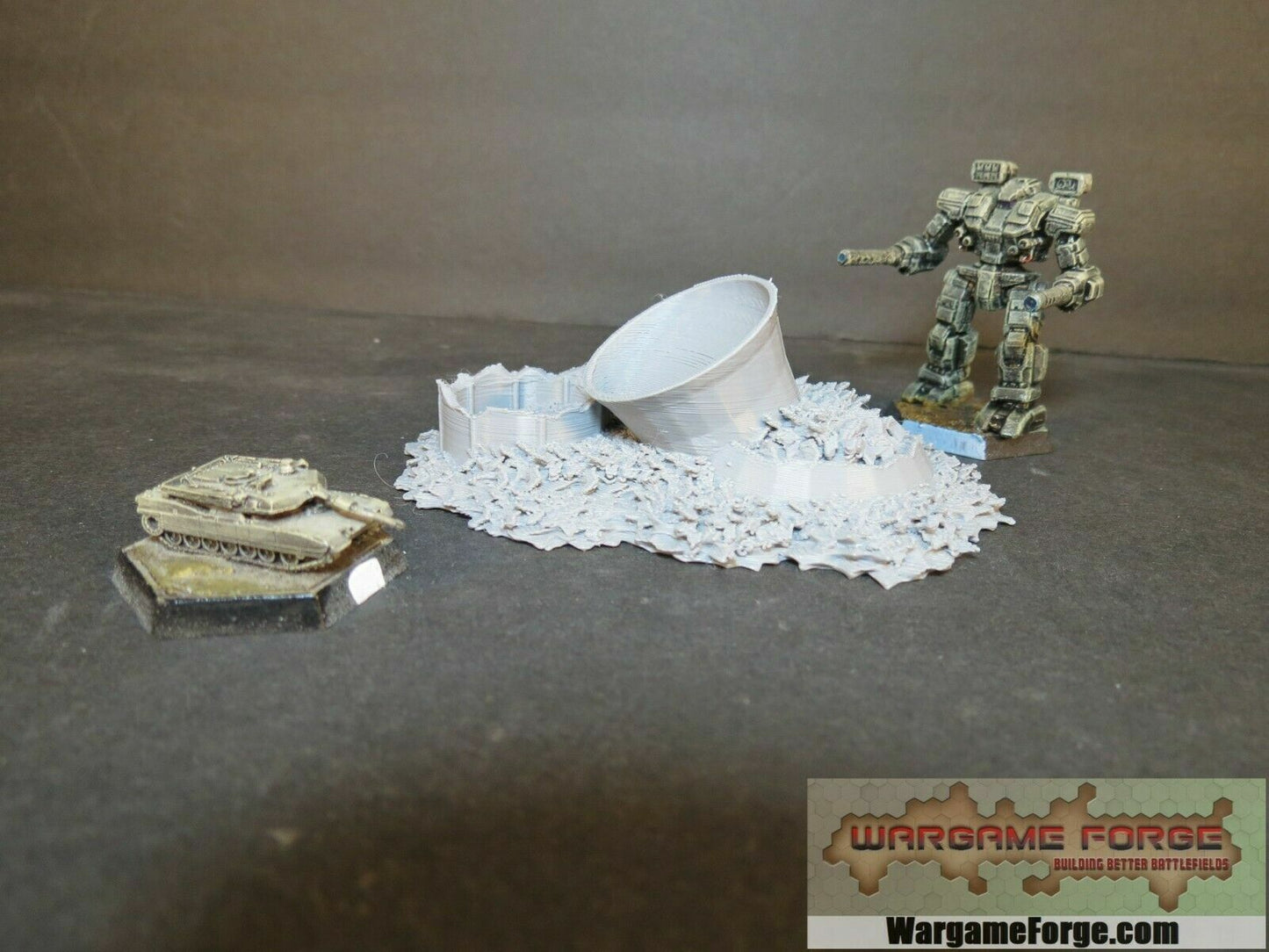 Modern Ruined Nuclear Power Plant | Tabletop Wargame Terrain | Battletech | Warhammer