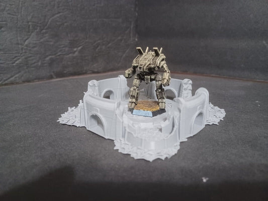 Ruined Desert Landing Bay | Tabletop Wargame Terrain | Battletech | Warhammer