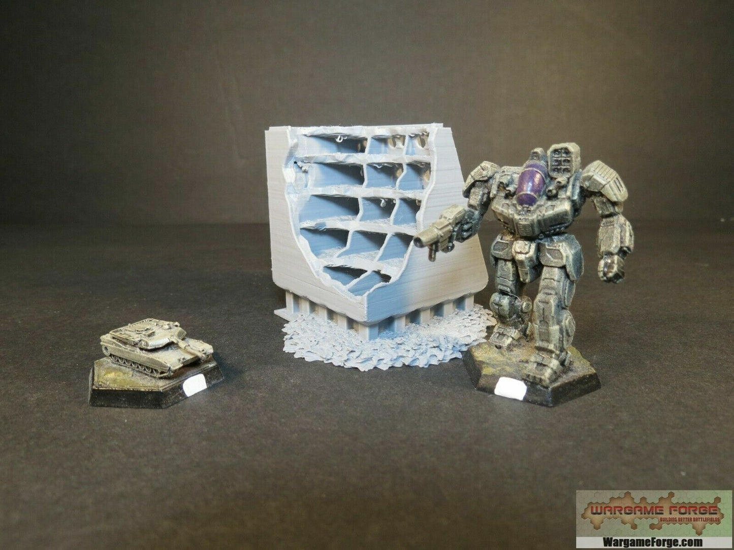 Ruined Sci-Fi Building 20 | Tabletop Wargame Terrain | Battletech | Warhammer