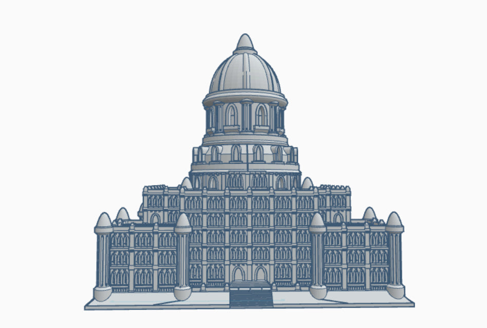 Gothic Imperial Senate Building - Tabletop Wargame Terrain Battletech Warhammer