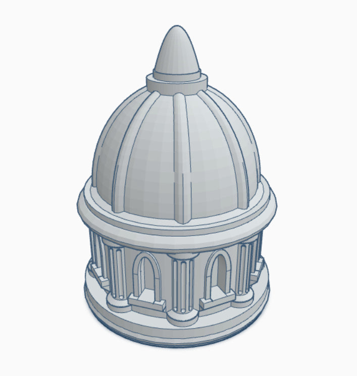 Gothic Imperial Senate Building - Tabletop Wargame Terrain Battletech Warhammer