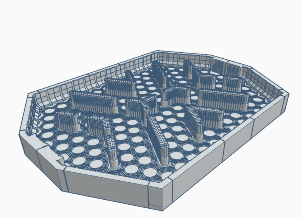 Mech Arena, Battlemechs 3D Printed Tabletop War Game Terrain Battletech / Steiner Inspired / Customizable Area / Tournament Style Mech Arena