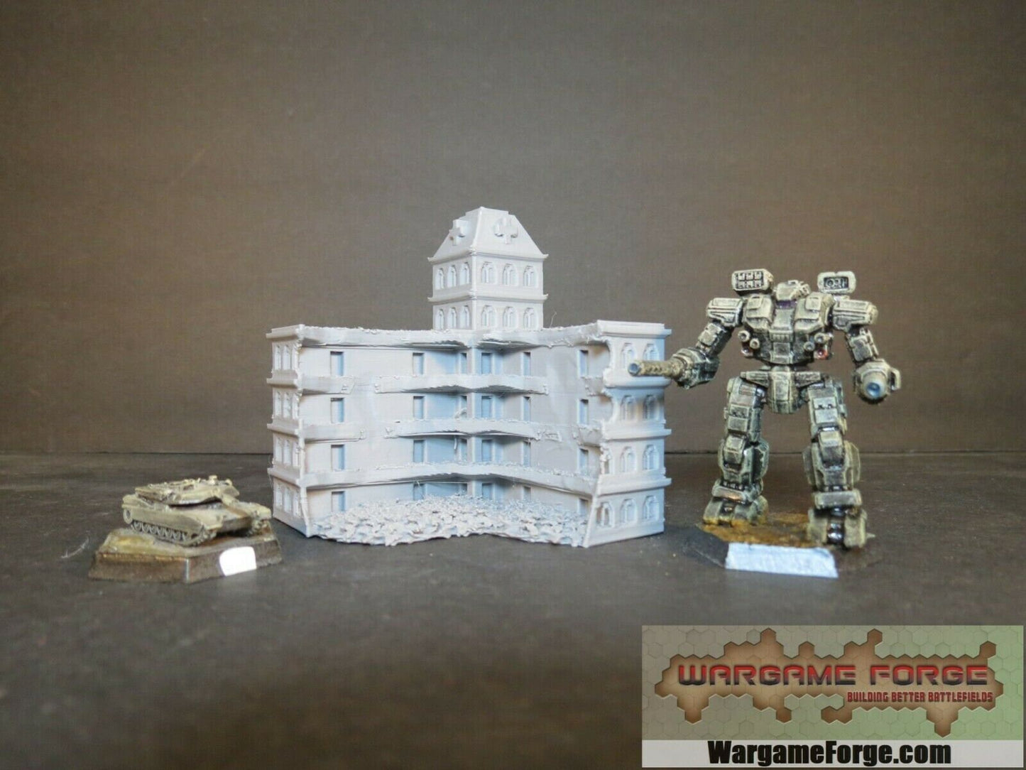 Modern Ruined Hospital 11 - Tabletop War Game Terrain Battletech