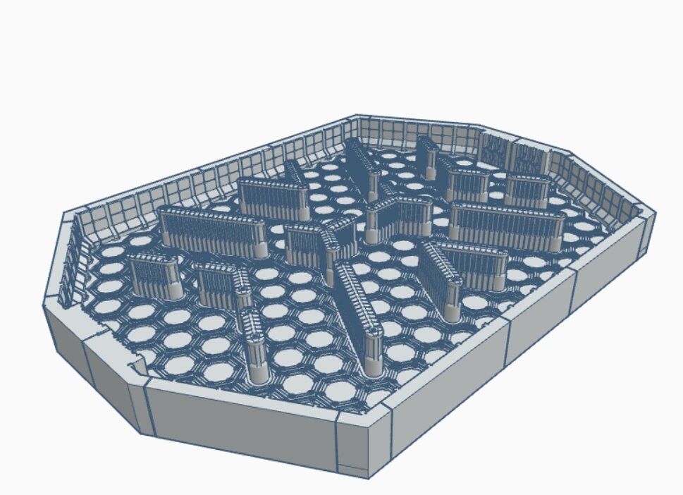 Mech Arena, Battlemechs 3D Printed Tabletop War Game Terrain Battletech / Steiner Inspired / Customizable Arena /Tournament Style Mech Arena