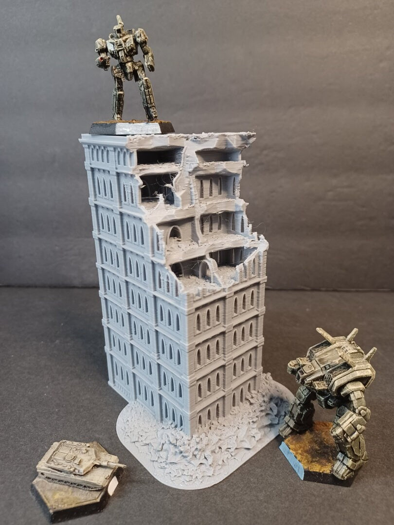 Gothic Ruined Building 50, Tabletop War Game Terrain Battletech
