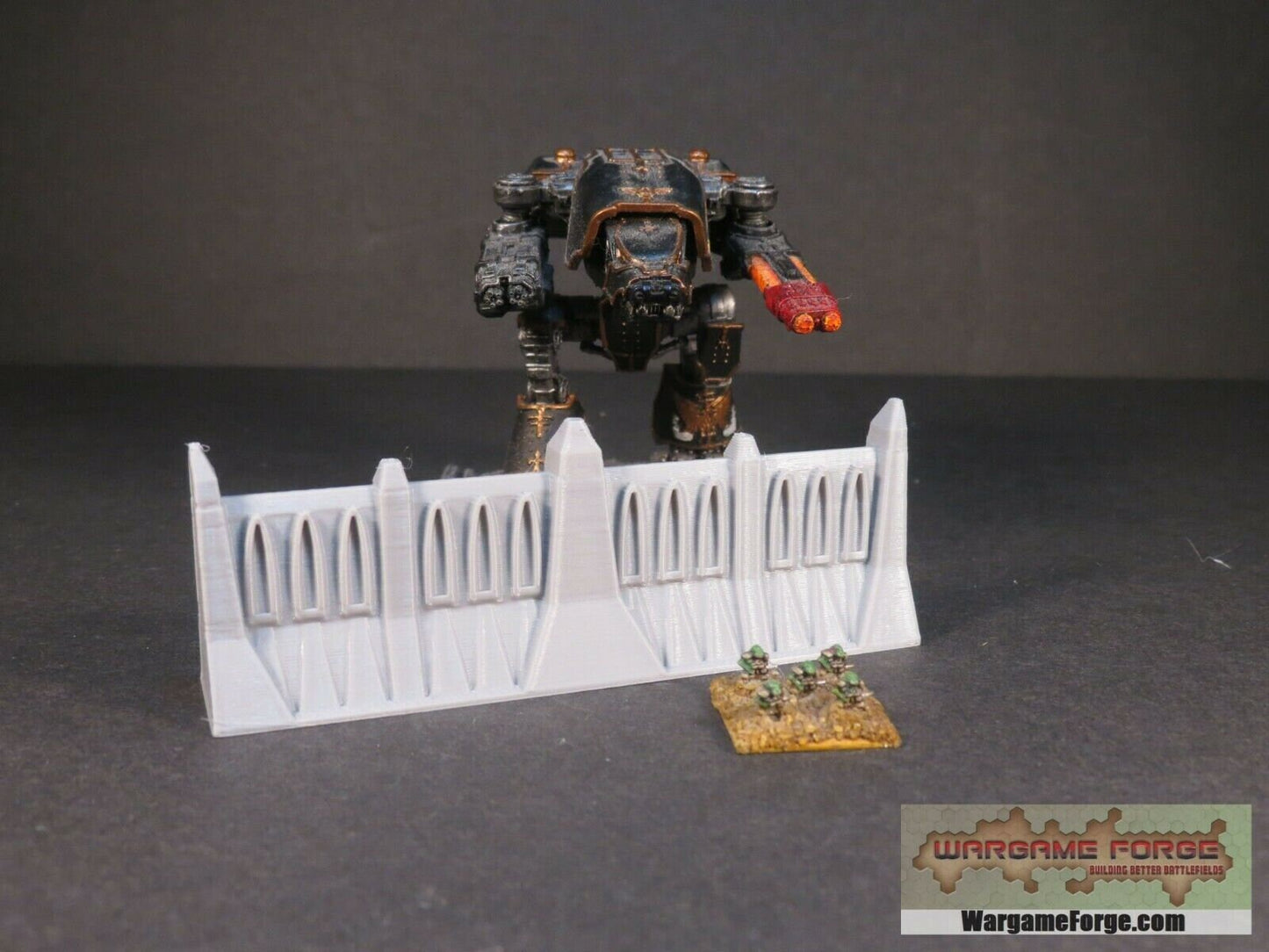 GW002 Gothic Wall Straight - Tabletop War Game Terrain Battletech
