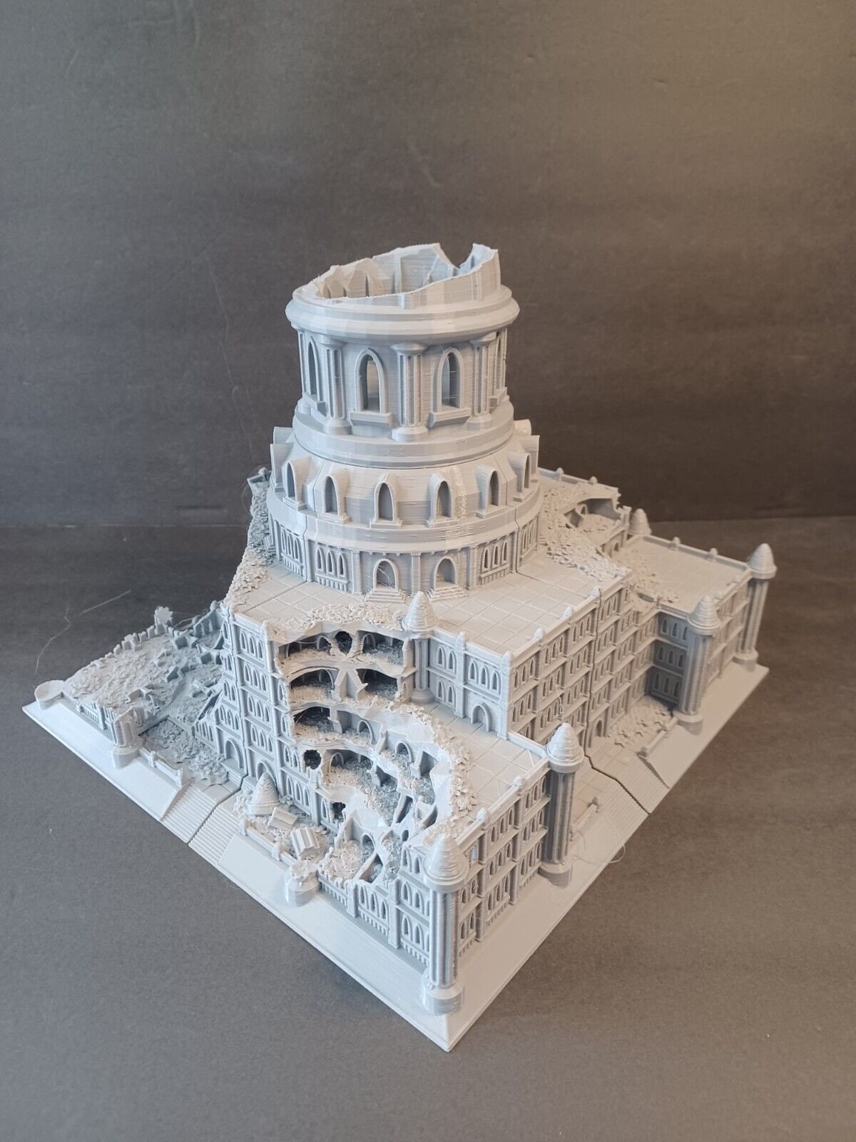 Gothic Ruined Imperial Senate Building, Tabletop War Game Terrain Battletech