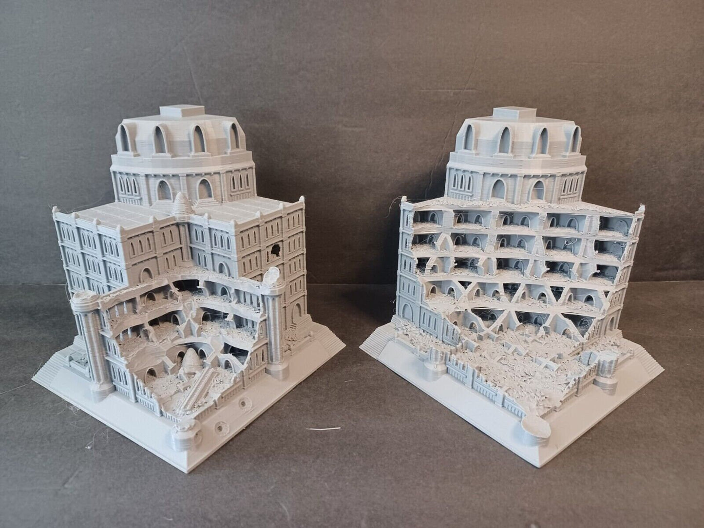 Gothic Ruined Imperial Senate Building, Tabletop War Game Terrain Battletech
