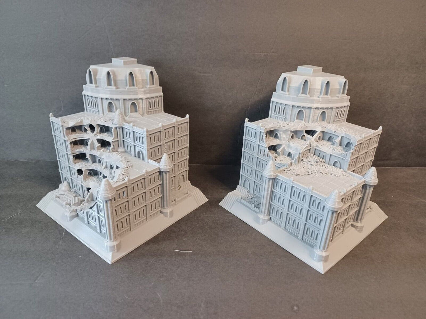 Gothic Ruined Imperial Senate Building, Tabletop War Game Terrain Battletech