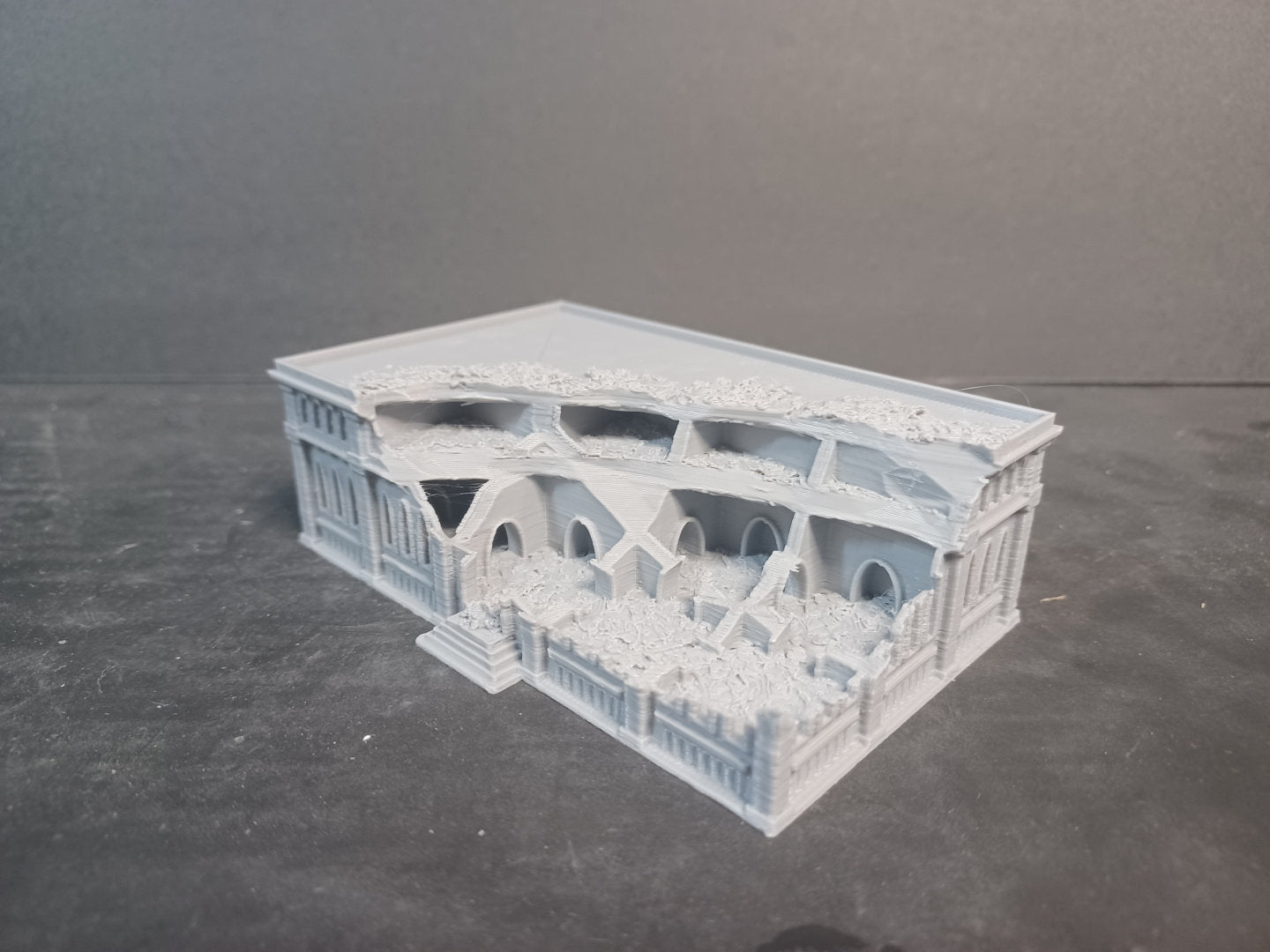 Gothic Ruined Building 108, Tabletop War Game Terrain Battletech