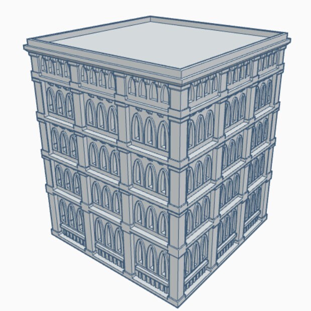 Gothic Building 103 (G103), Tabletop War Game Terrain Battletech