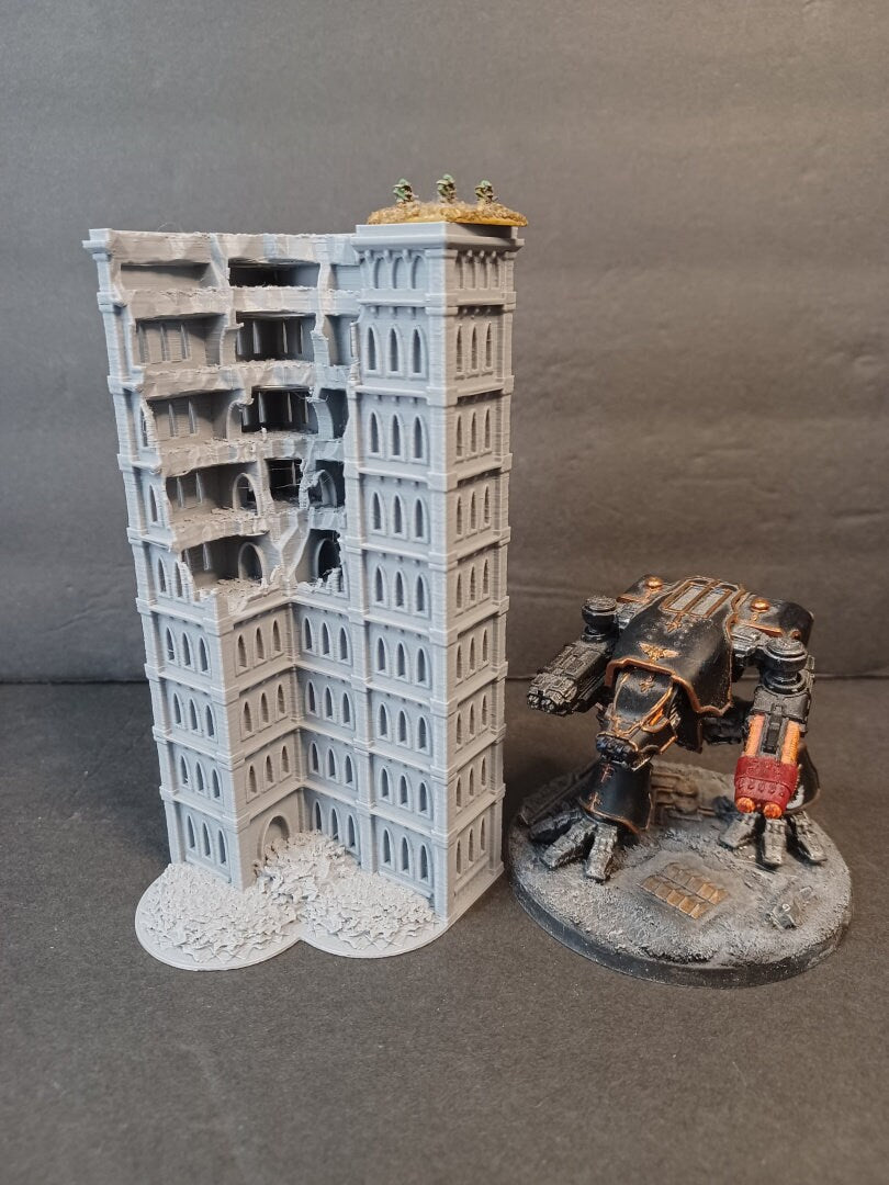 Gothic Ruined Building 51, Tabletop War Game Terrain Battletech