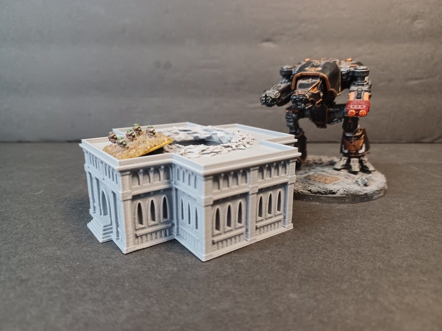 Gothic Ruined Building 52, Tabletop War Game Terrain Battletech