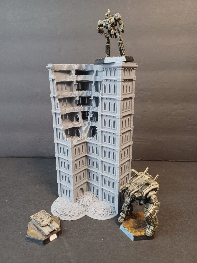 Gothic Ruined Building 51, Tabletop War Game Terrain Battletech