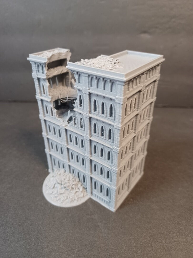 Gothic Ruined Building 48, Tabletop War Game Terrain Battletech
