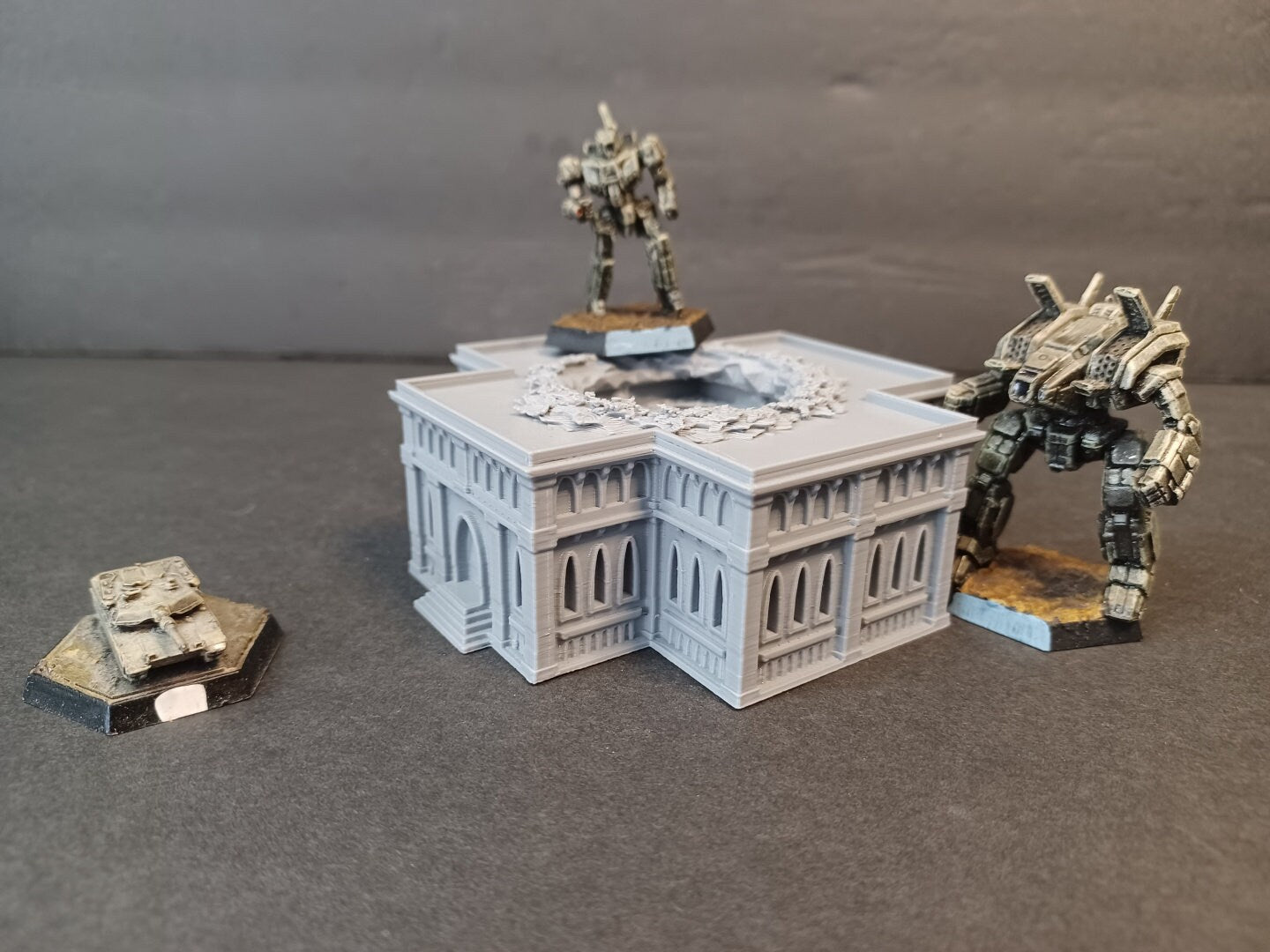 Gothic Ruined Building 52, Tabletop War Game Terrain Battletech