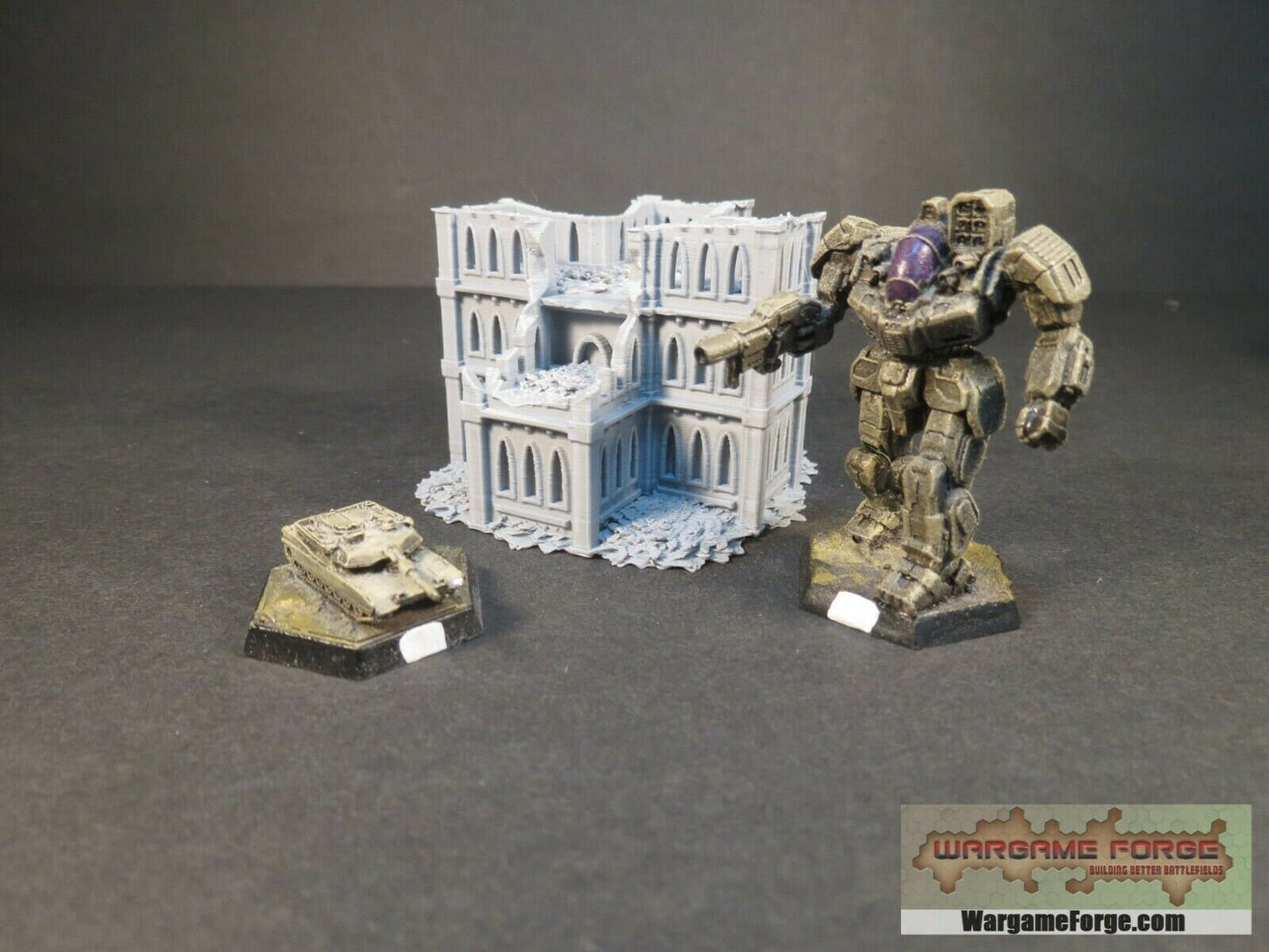 Gothic Epic Ruined Building 3 - Tabletop War Game Terrain Battletech