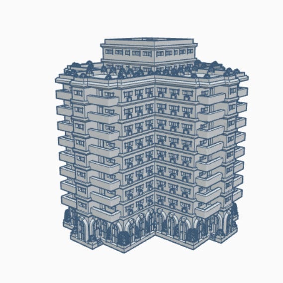 Luxury Apartment Tower, Tabletop War Game Terrain Battletech