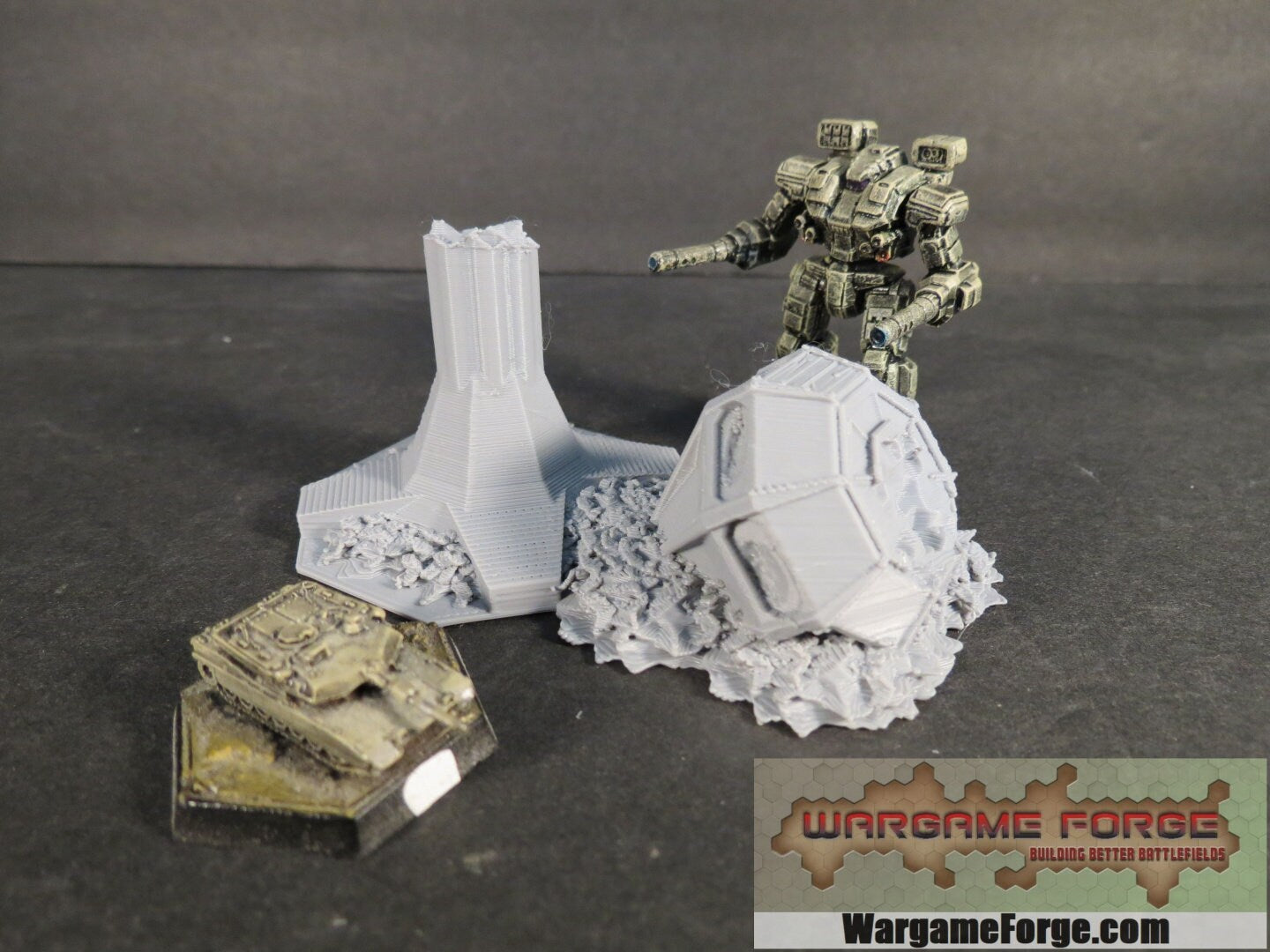 Ruined Air Control Tower, Tabletop War Game Terrain Battletech