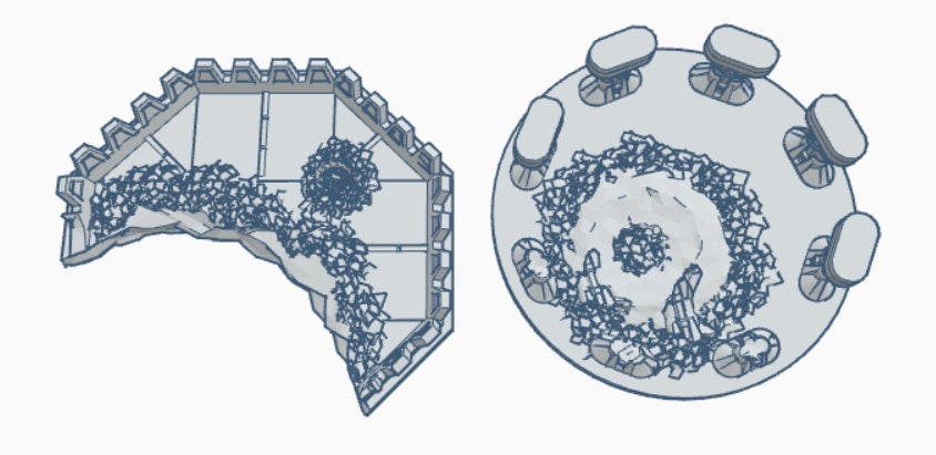 Ruined Landing Platform - Tabletop Wargame Terrain Battletech