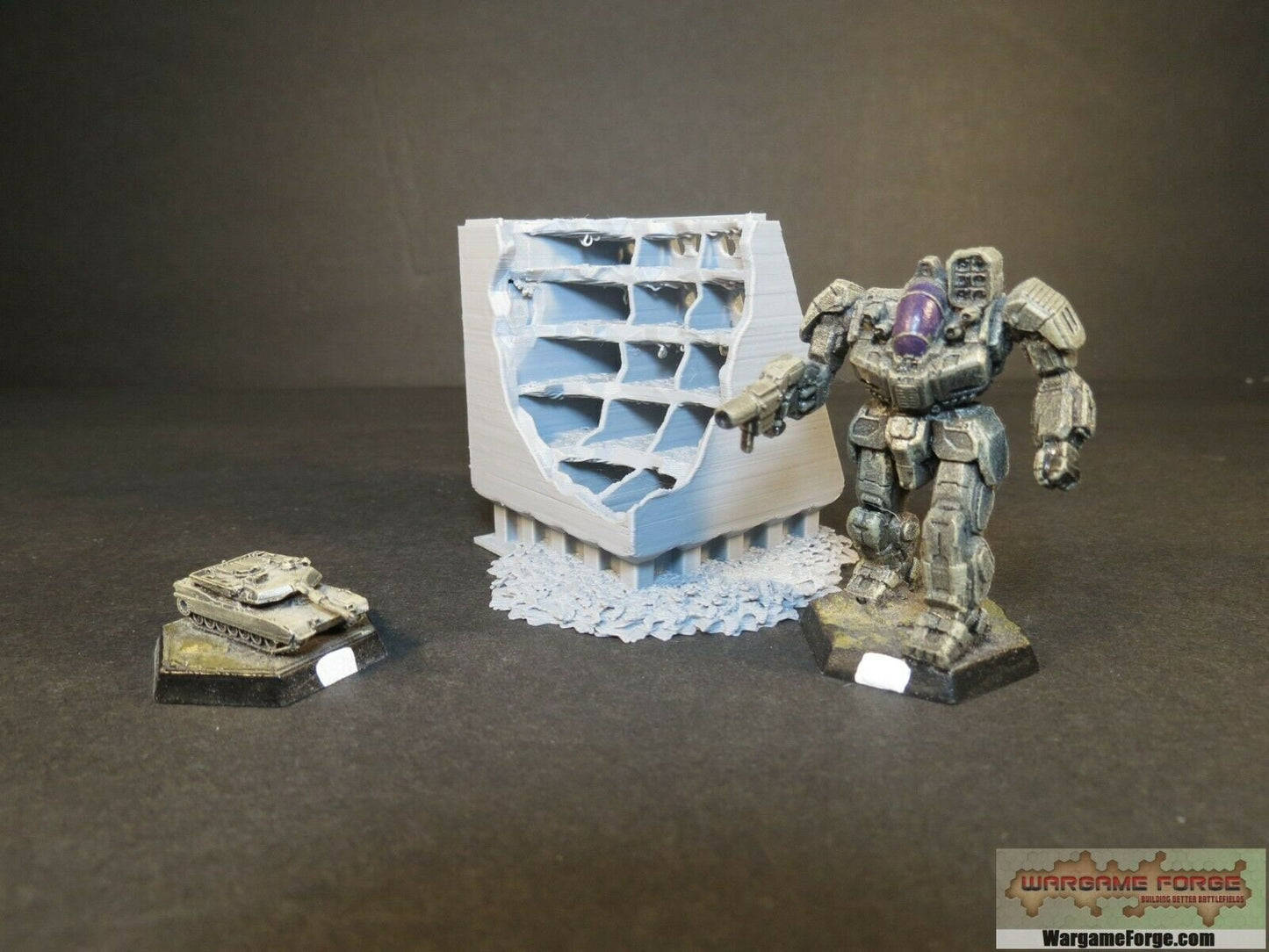 SFR020 Ruined Sci-Fi Building 20 - Tabletop War Game Terrain Battletech