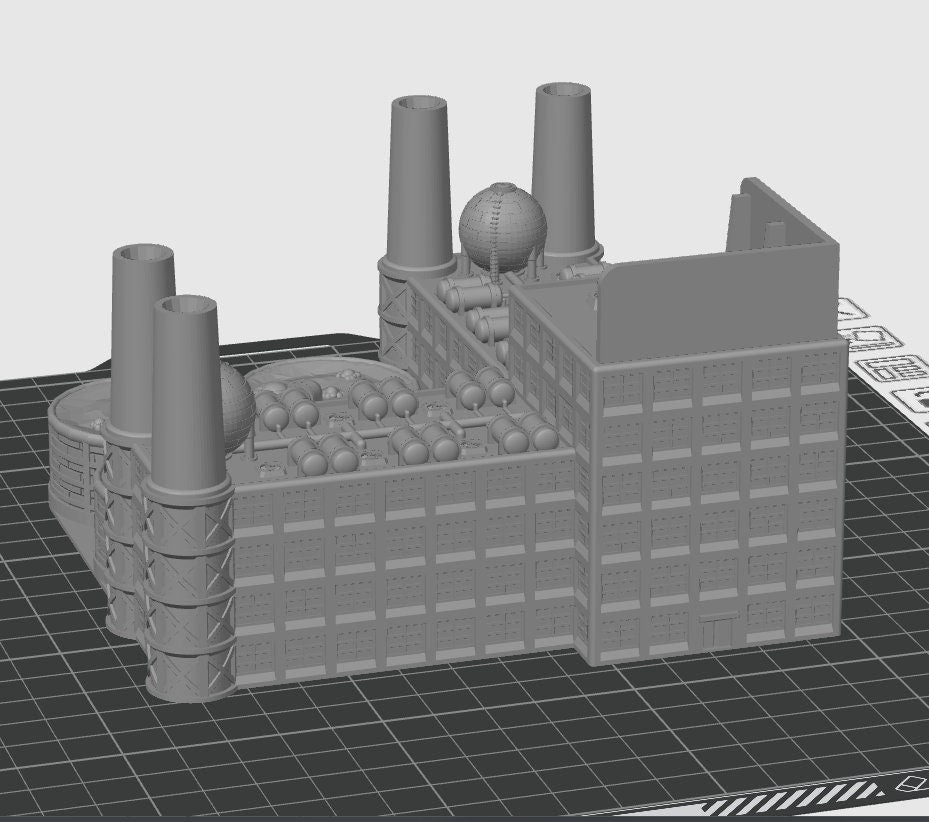 Modern Chemical Plant, Tabletop War Game Terrain Battletech