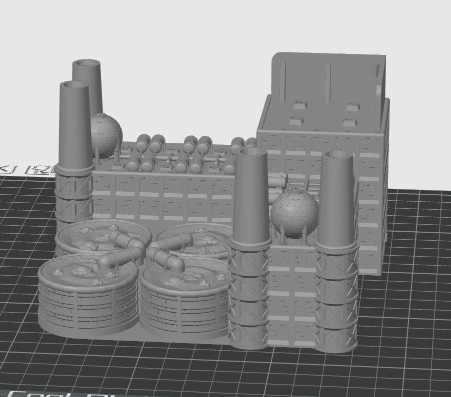 Modern Chemical Plant, Tabletop War Game Terrain Battletech