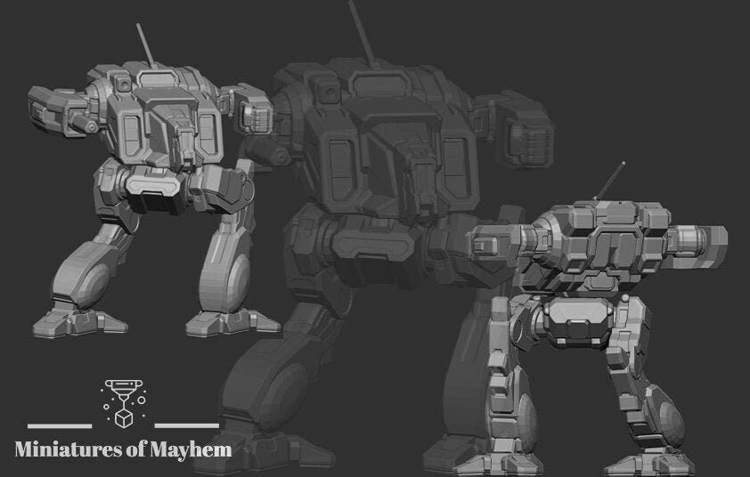 SDC-Prime "Shadowcat" - Alternate Battletech Mechwarrior Miniatures