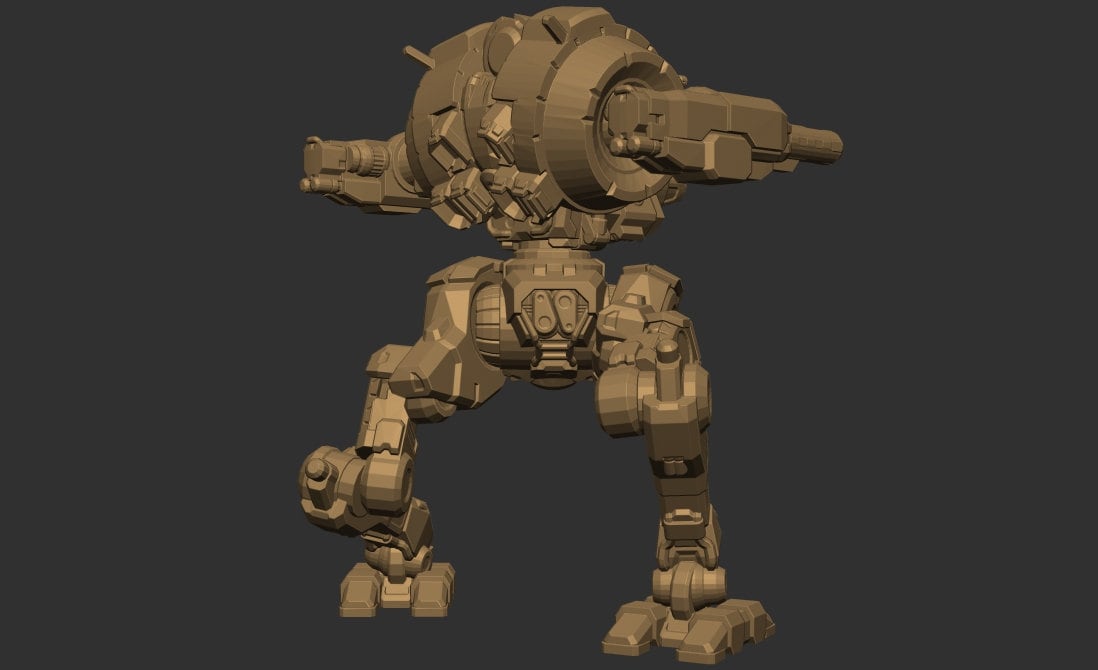 UZL-2S "Uziel" - Alternate Battletech Mechwarrior Miniatures