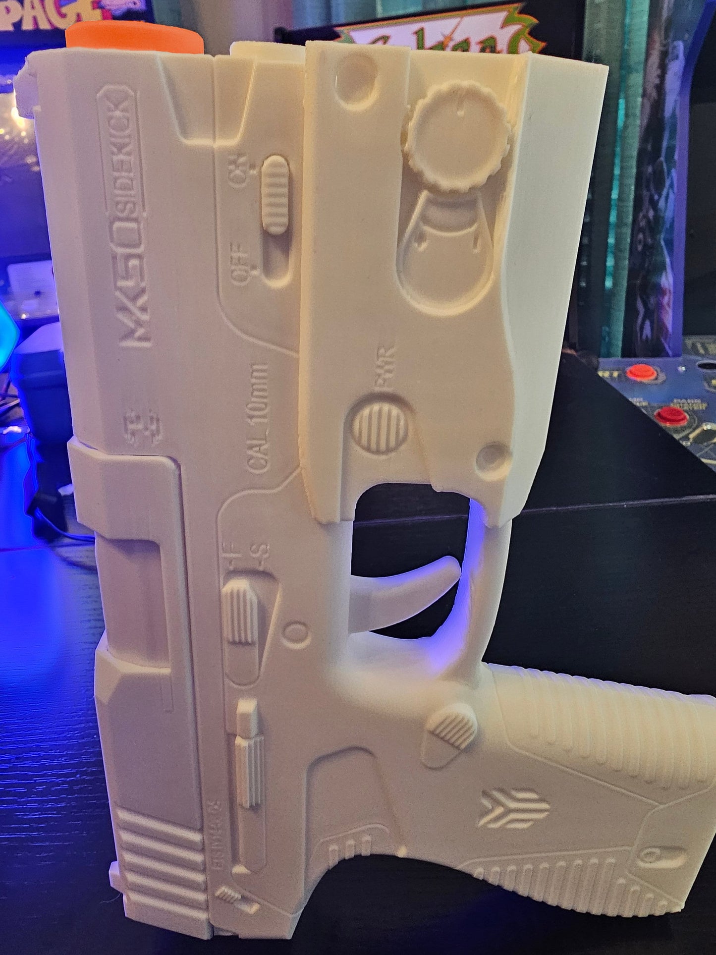 Halo Magnum Sidekick Replica - 3D Printed Full-Size - Master Chief's Weaponry for Cosplay, Collectors, and Gamers