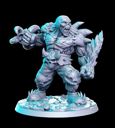 Ogre Zombie (Warrior) | 32mm or 28mm Fantasy Miniature | D&D | Tabletop