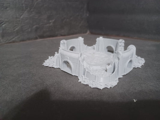 Ruined Desert Landing Bay | Tabletop Wargame Terrain | Battletech | Warhammer