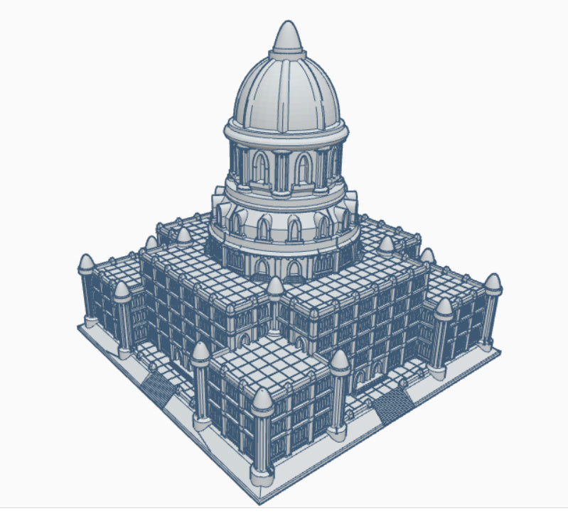 Gothic Imperial Senate Building - Tabletop Wargame Terrain Battletech Warhammer