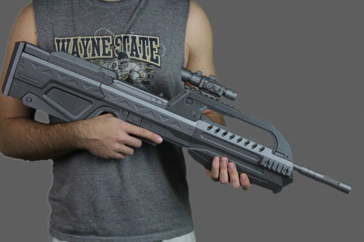 Halo Infinite BR Replica - 3D Printed Full-Size  - Master Chief's Weaponry for Cosplay, Collectors, and Gamers