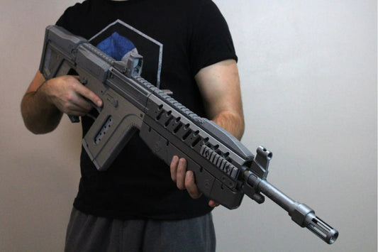 Halo Infinite VK78 Commando Rifle Replica - 3D Printed Full-Size - Master Chief's Weaponry for Cosplay, Collectors, and Gamers