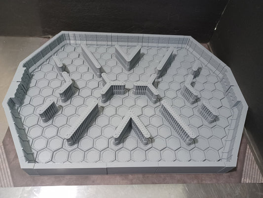 Mech Arena, Battlemechs 3D Printed Tabletop War Game Terrain Battletech / Steiner Inspired / Customizable Arena /Tournament Style Mech Arena