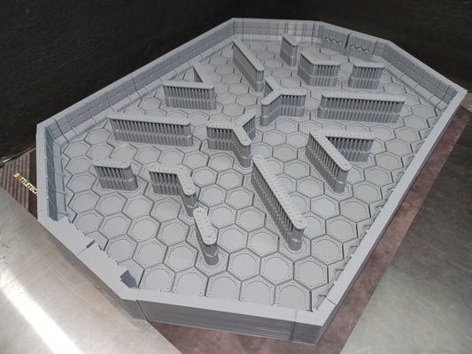 Mech Arena, Battlemechs 3D Printed Tabletop War Game Terrain Battletech / Steiner Inspired / Customizable Arena /Tournament Style Mech Arena