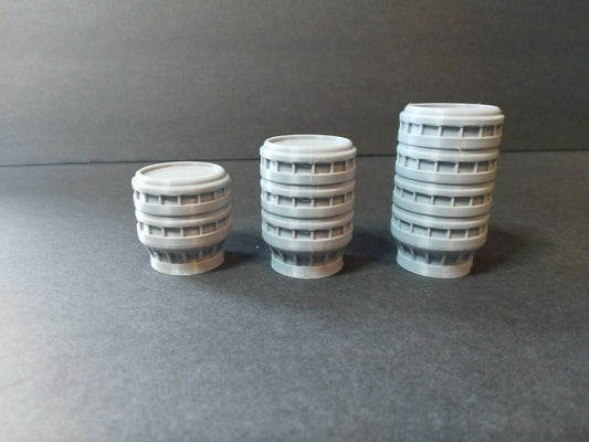 Set of 3 Sci Fi Building 26 - Tabletop War Game Terrain Battletech