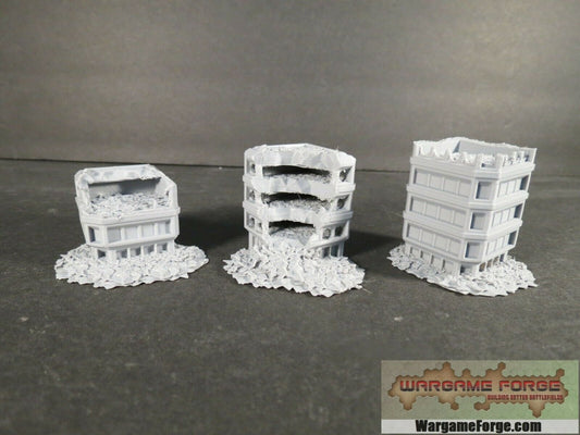 SFR023 Sci-Fi Ruined Buildings 23 - Tabletop War Game Terrain Battletech