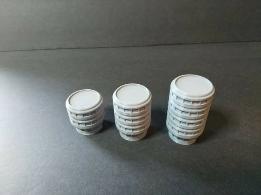 Set of 3 Sci Fi Building 26 - Tabletop War Game Terrain Battletech