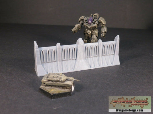 GW002 Gothic Wall Straight - Tabletop War Game Terrain Battletech