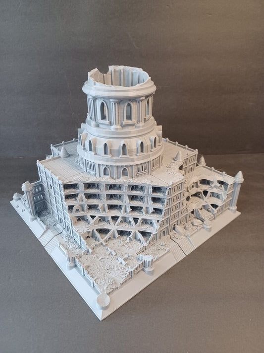 Gothic Ruined Imperial Senate Building, Tabletop War Game Terrain Battletech