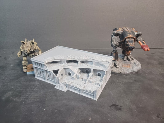 Gothic Ruined Building 108, Tabletop War Game Terrain Battletech