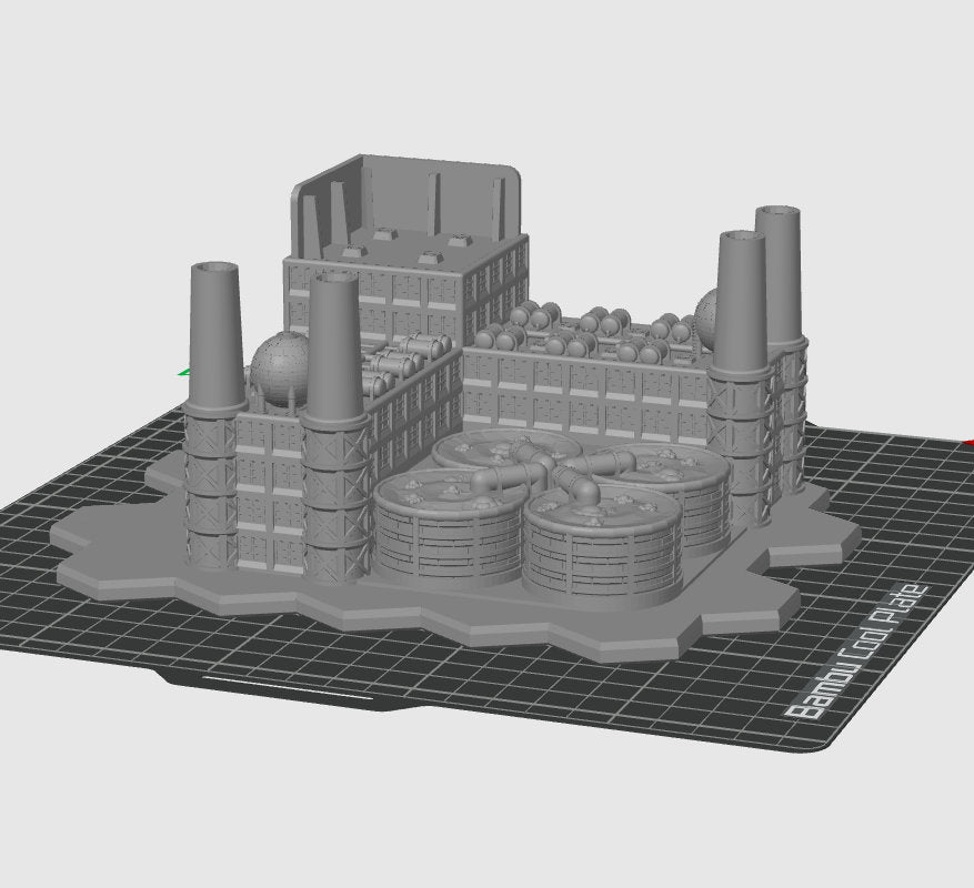 Modern Chemical Plant (on Hexes), Tabletop War Game Terrain Battletech