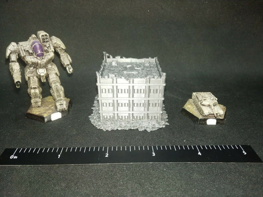 Modern Ruined Building 1, Tabletop War Game Terrain Battletech