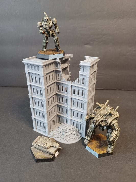 Gothic Ruined Building 48, Tabletop War Game Terrain Battletech