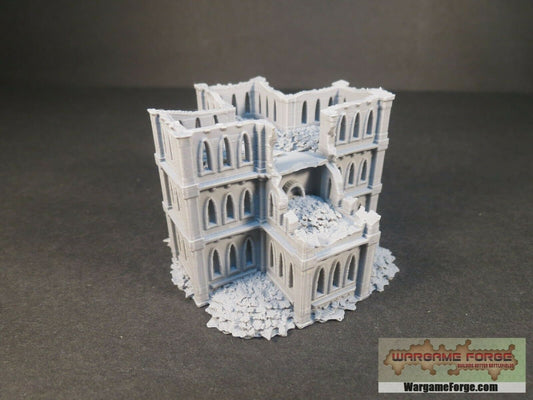 Gothic Epic Ruined Building 3 - Tabletop War Game Terrain Battletech