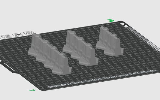 2-3-4 Hex Anti Mech Straight Walls - Tabletop War Game Terrain Battletech
