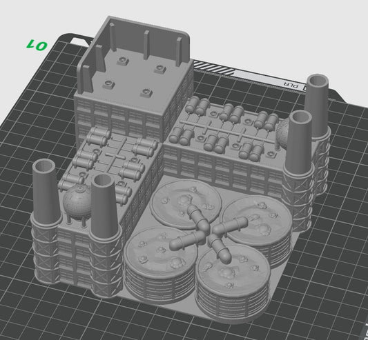 Modern Chemical Plant, Tabletop War Game Terrain Battletech