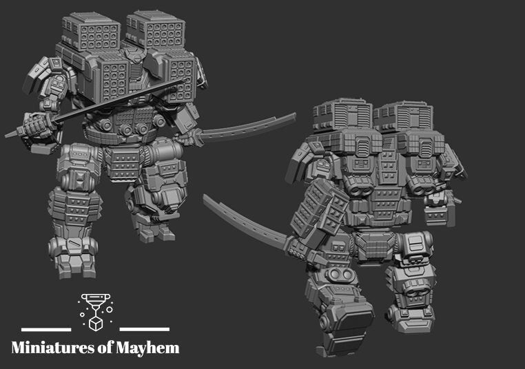 Dragon Brokeback KAZE Alt (By PMW) - Alternate Battletech Mechwarrior Miniatures